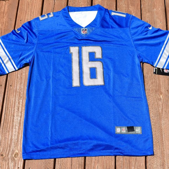 New!! Jared Goff Detroit Lions Blue Football Jersey Adult Men's Sizes - Picture 2 of 2